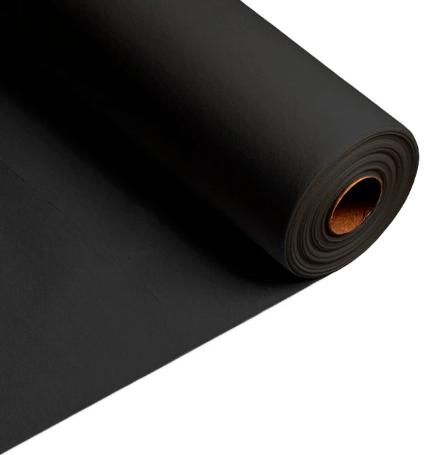 Chemin de table prédécoupé 3 en 1 spunbond  noir 4.80x38 cm