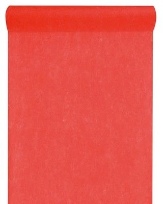 Chemin de table prédécoupé 3 en 1 spunbond  rouge 4.80x0.38m Gappy