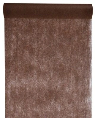 Chemin de table non tissé chocolat 4.80x0.38m Gappy