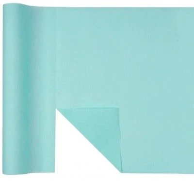 Chemin de table  prédécoupé 3 en 1 spunbond 4.80 aqua 4.80mX0.38m