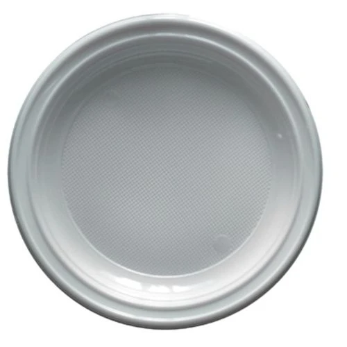 Assiette plastique blanc ronde 20.5cm Gappy x50