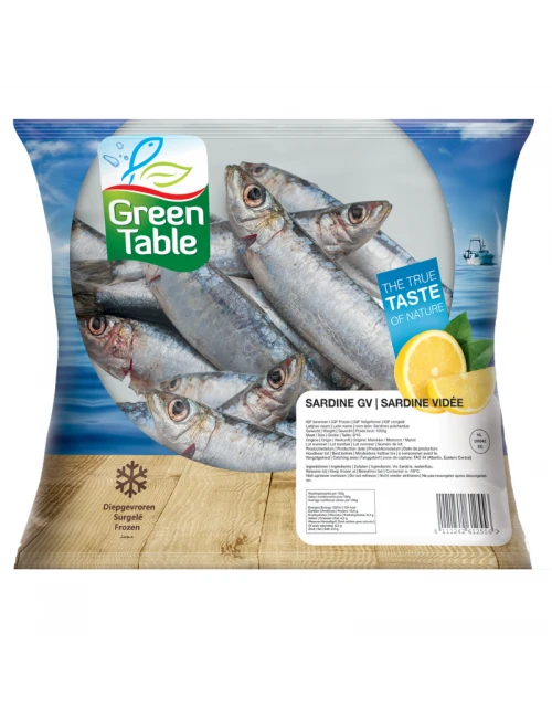 Sardines Vidées IQF 8/12 GREEN TABLE 1kg