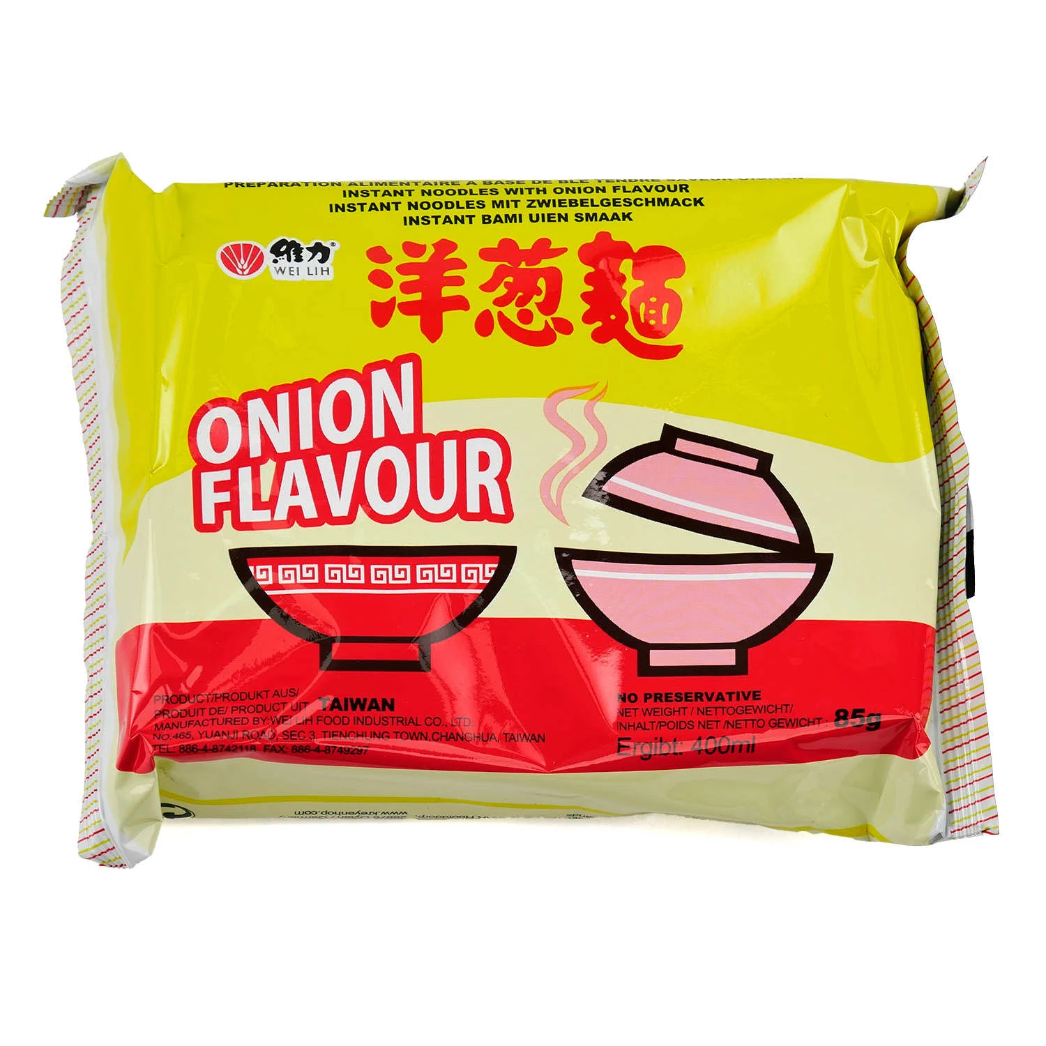 Soupe de Nouilles Instantanée Oignon WEI LIH  85g