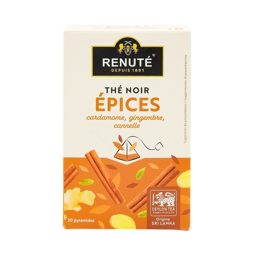 Thé Noir aux Épices et agrumes Renuté 20 sachets - 40g