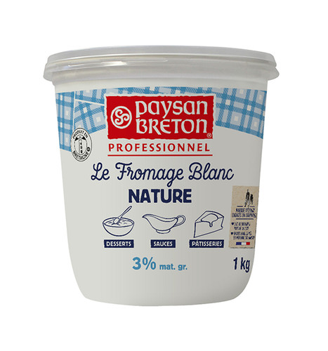 Fromage blanc nature 3%mg Paysan Breton - 1kg