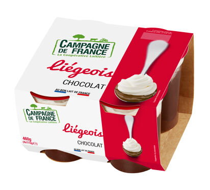 Liegeois au chocolat Campagne de France - 4x115g
