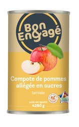 Compote de pomme allégée HVE en boîte 5/1 BON & ENGAGE 5/1  - 4,250kg
