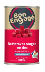 Betteraves rouge assaisonnées en cubes  5/1 - 2,655kg