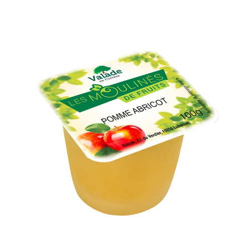 Compotes pomme abricot Valade - 10x100g