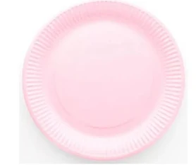 8 Assiettes cartons rose gappy 23cm 