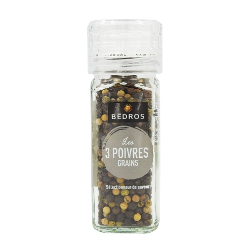 Moulin 3 poivres en grains 42g 