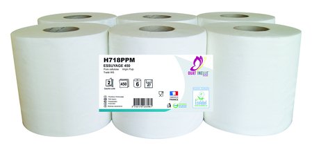 Bobine essuie-main Ecolabelle 20*20cm 450  x6 