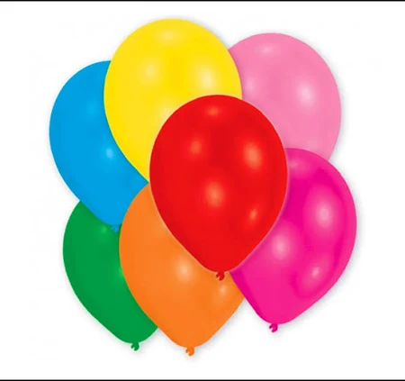 Ballons ronds couleurs assorties 18 cm x 50 pièces "Gappy Party"