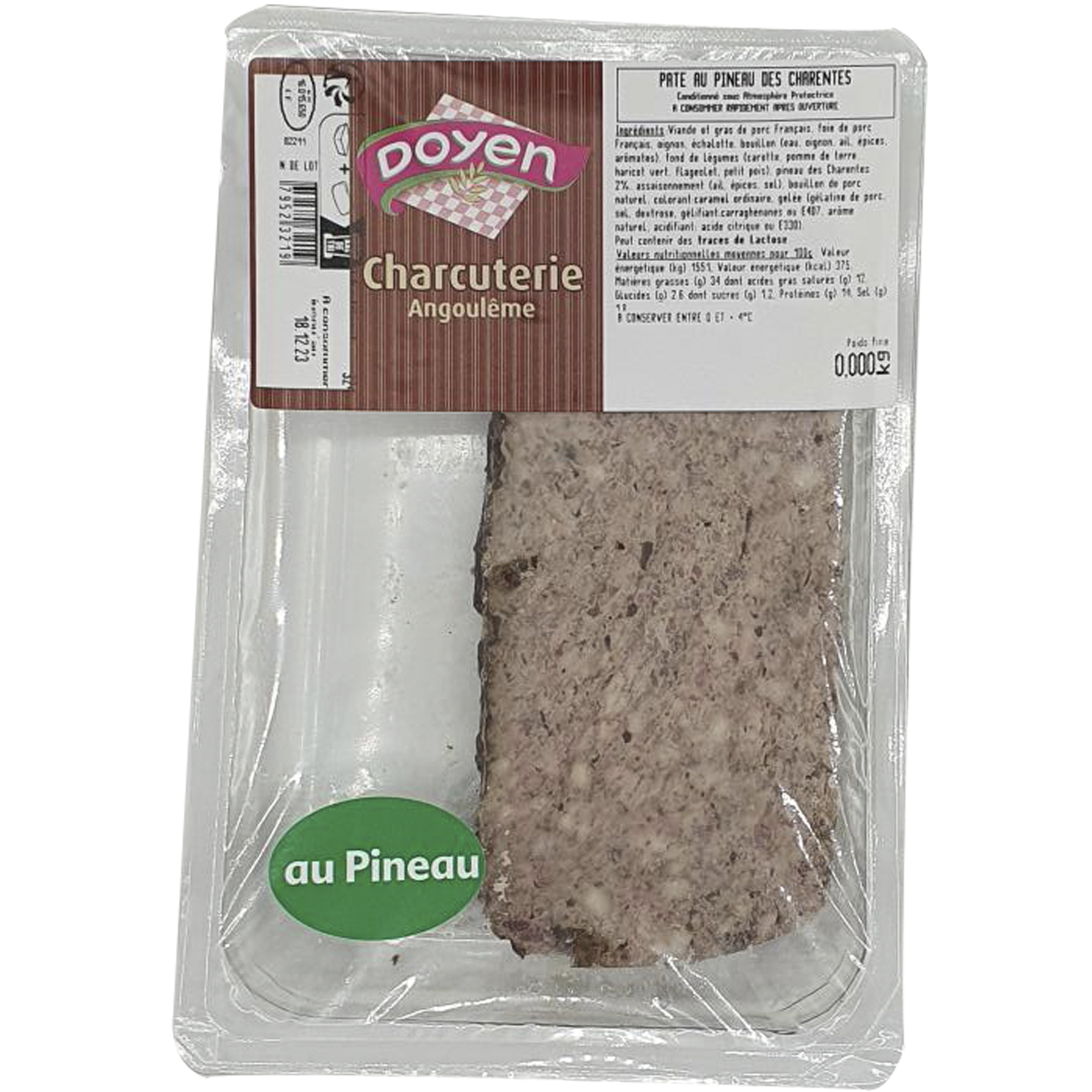 Pâté au Pineau tranche env 200g 