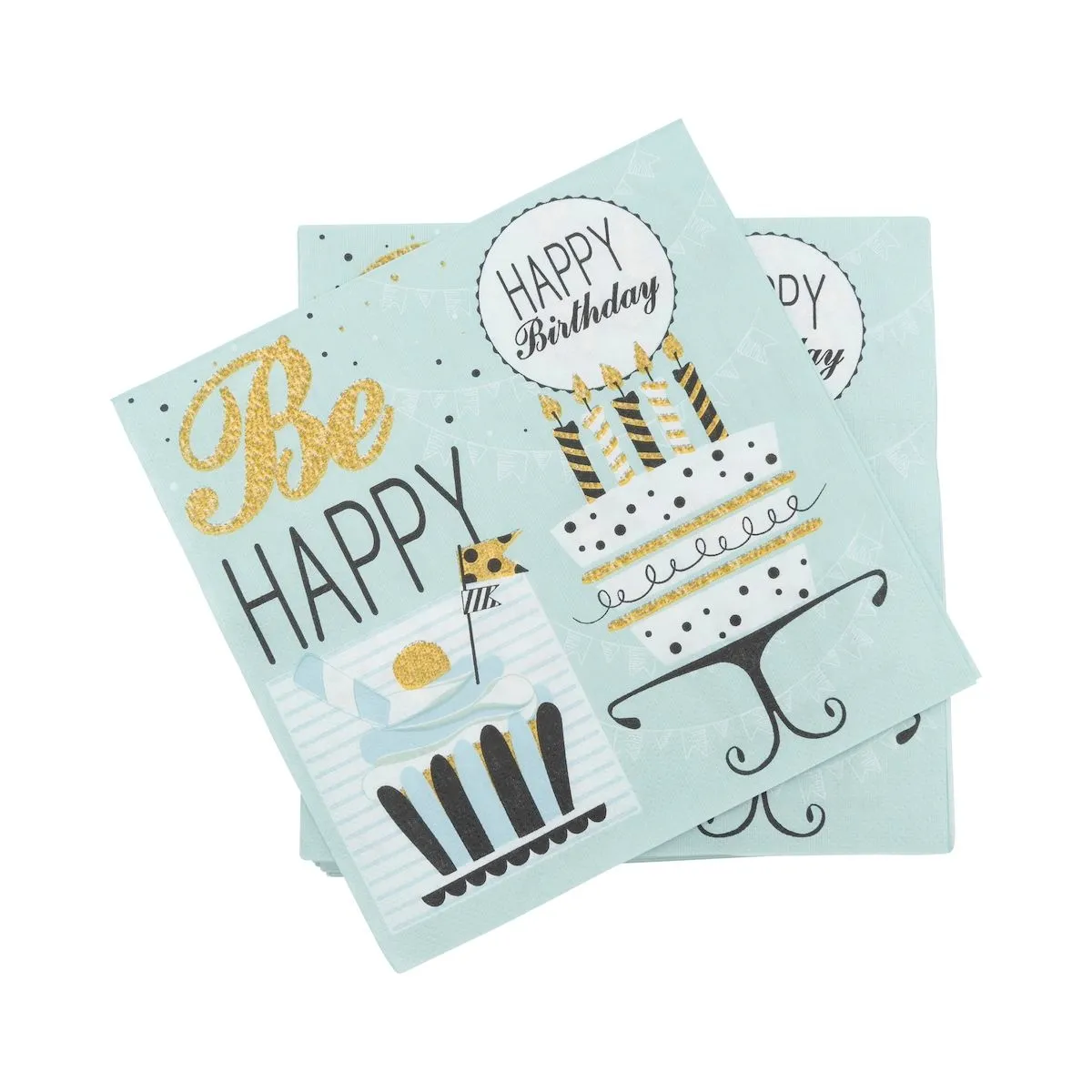 Serviettes décor Anniversaire 33x33cm x20