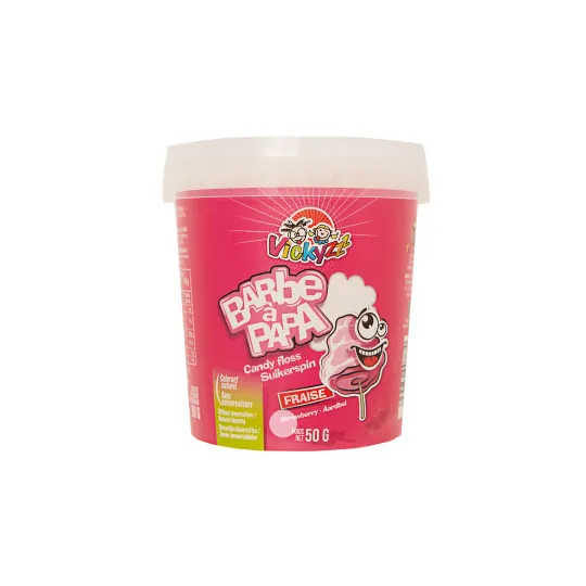 Barbe à papa à la fraise - 50g