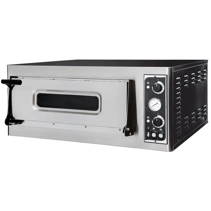 Four à pizza Basic 4 à 500°C et 4 pizzas Ø320mm avec chamotte 400V Hendi 