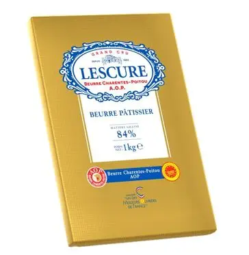 Beurre AOP pâtissier doux traditionnel 84% mg plaque 1kg