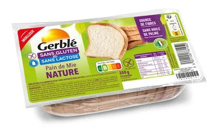 pain de mie sans gluten et lactose  14 tR  350g