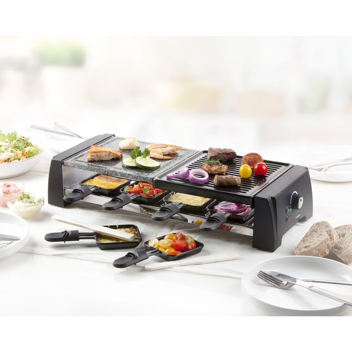 Raclette-gril-pirrade– Pour 8 personnes – 1200W - Noir — vue 2