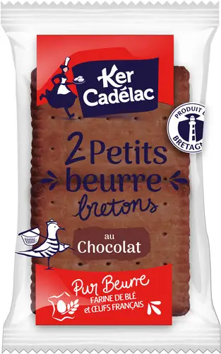 Petits beurre Bretons aux chocolat KER CADELAC 20gx180