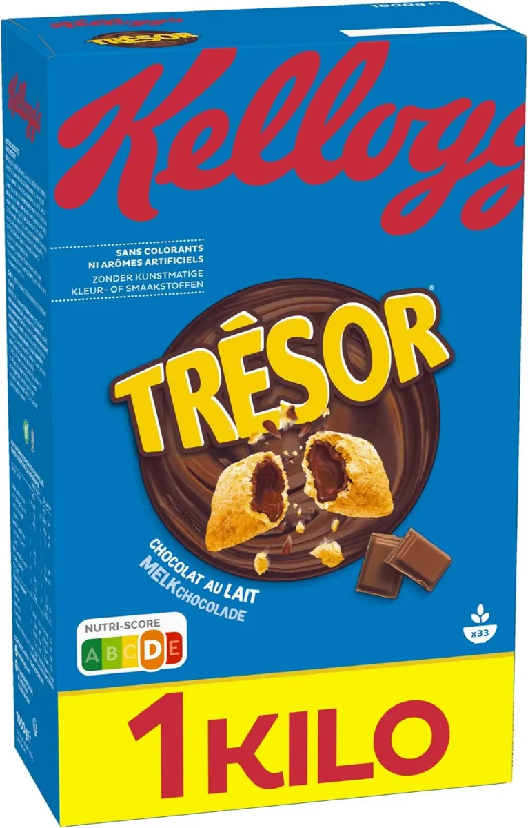 Céréales Trésor Kellogg's - chocolat au lait - 1kg