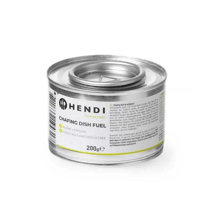 Pâte combustible pour chafing dish en boîte