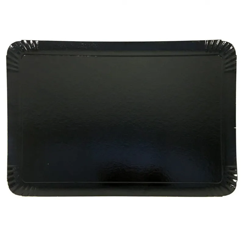 5 Plateaux traiteur simple face Noir 19x28 cm