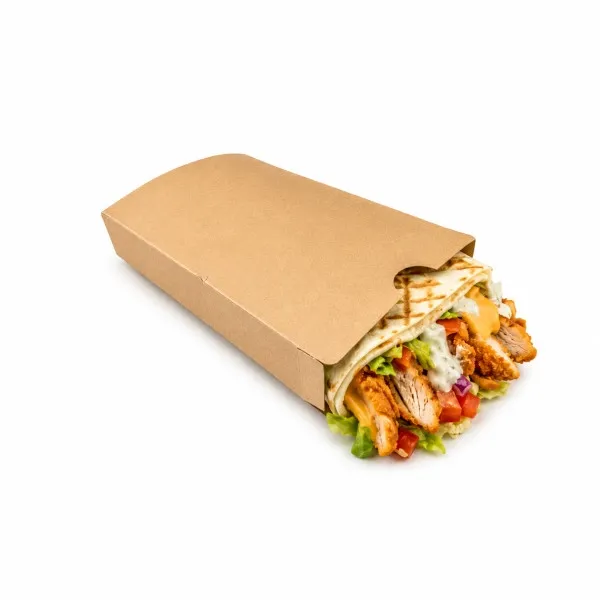 Boite carton kraft tacos x50