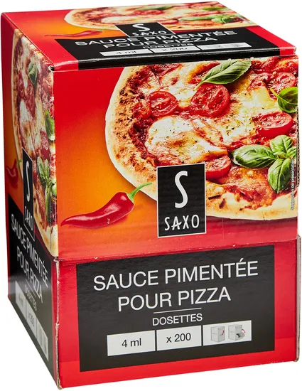 Huile pimentée  pizza 4ml x200 boîte
